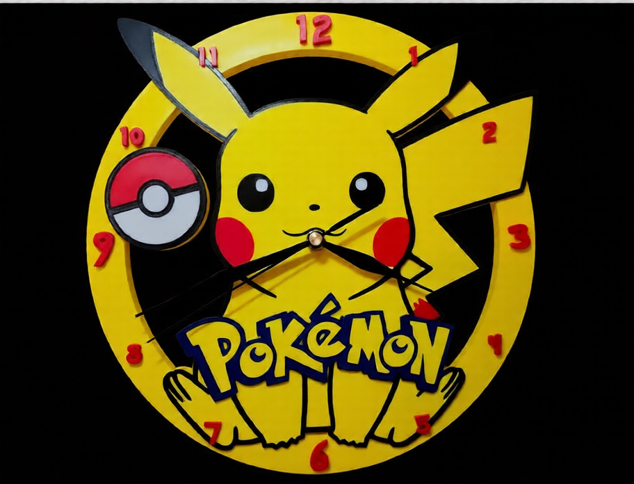 Pikachu Wall Clock