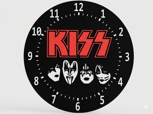 kiss wall clock