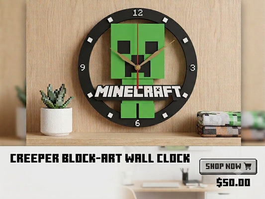 Minecraft Creeper Wall Clock